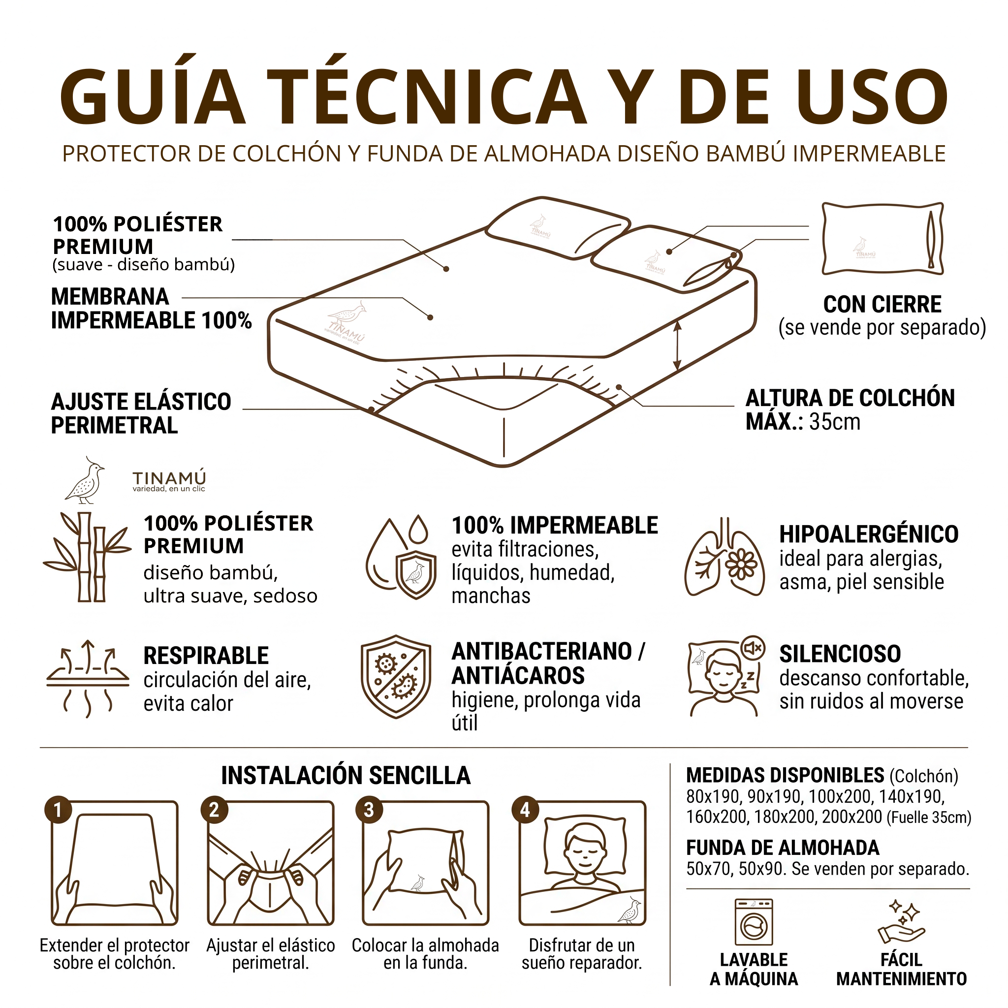 CÓMO INSTALAR TU PROTECTOR IMPERMEABLE PARA COLCHÓN Y FUNDA DE ALMOHADA EN 5 PASOS